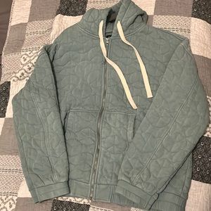 Urban outfitters sage green coat peace sign pattern